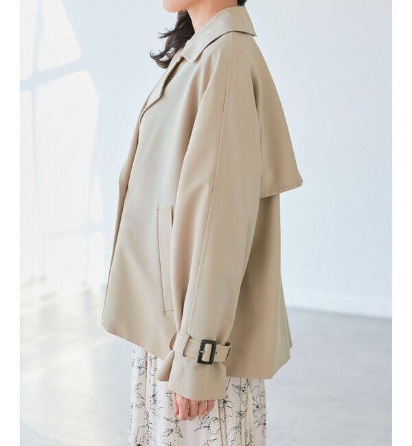 Rope&rsquo;Picnic「【撥水加工・花粉ガード】ショートトレンチコート スプリングコート」|トレンチコート|