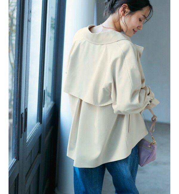 Rope&rsquo;Picnic「【撥水加工・花粉ガード】ショートトレンチコート スプリングコート」|トレンチコート|