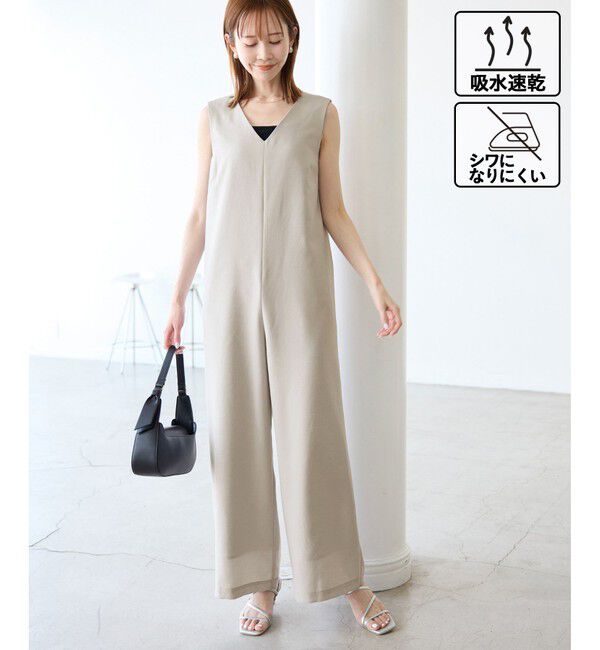 Rope&rsquo;Picnic「【吸水速乾・防シワ】エフォートレスリラックスオールインワン」|オールインワン|ベージュ(27)