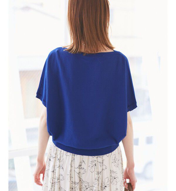 Rope&rsquo;Picnic「【UVカット・吸水速乾・遮熱】Comfort Seriesコンフォートシリーズ/二の腕が隠れるニット」|ニット・セーター|