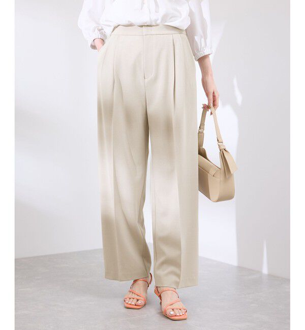 Rope&rsquo;Picnic「【3サイズ展開】サスペンダー付きワイドパンツ」|チノ|