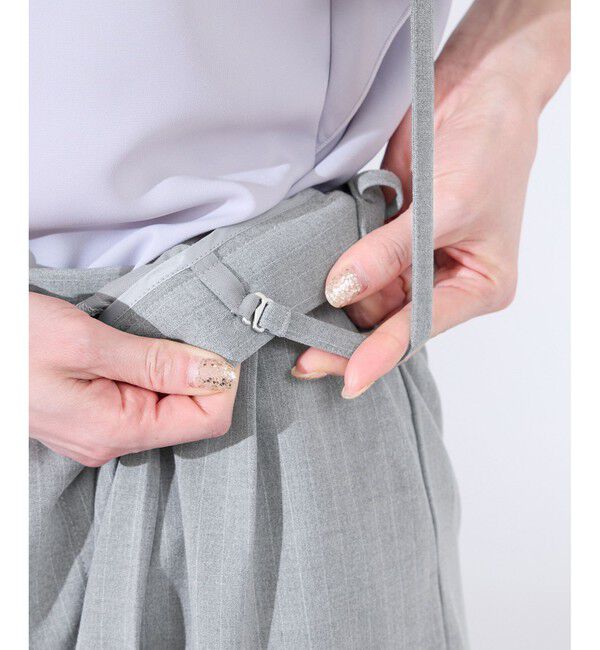 Rope&rsquo;Picnic「【3サイズ展開】サスペンダー付きワイドパンツ」|チノ|