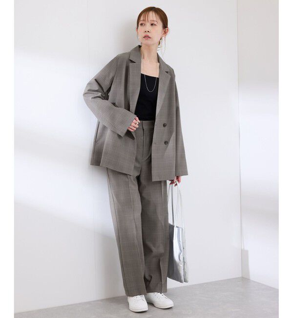 Rope&rsquo;Picnic「【接触冷感・UVカット・速乾】【リネンライク・シリーズ】シアーテーラードジャケット/セットアップ対応」|テーラードジャケット|