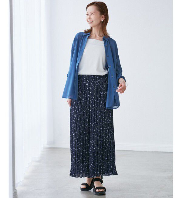 Rope&rsquo;Picnic「【接触冷感・通気性】お着軽シャツシリーズ/綿ボイルバックタックシャツ」|シャツ・ブラウス|