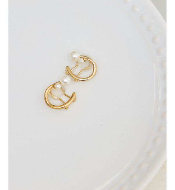 ROPE PICNIC PASSAGE「パールデザインサークルクリップイヤリング」|イヤリング|