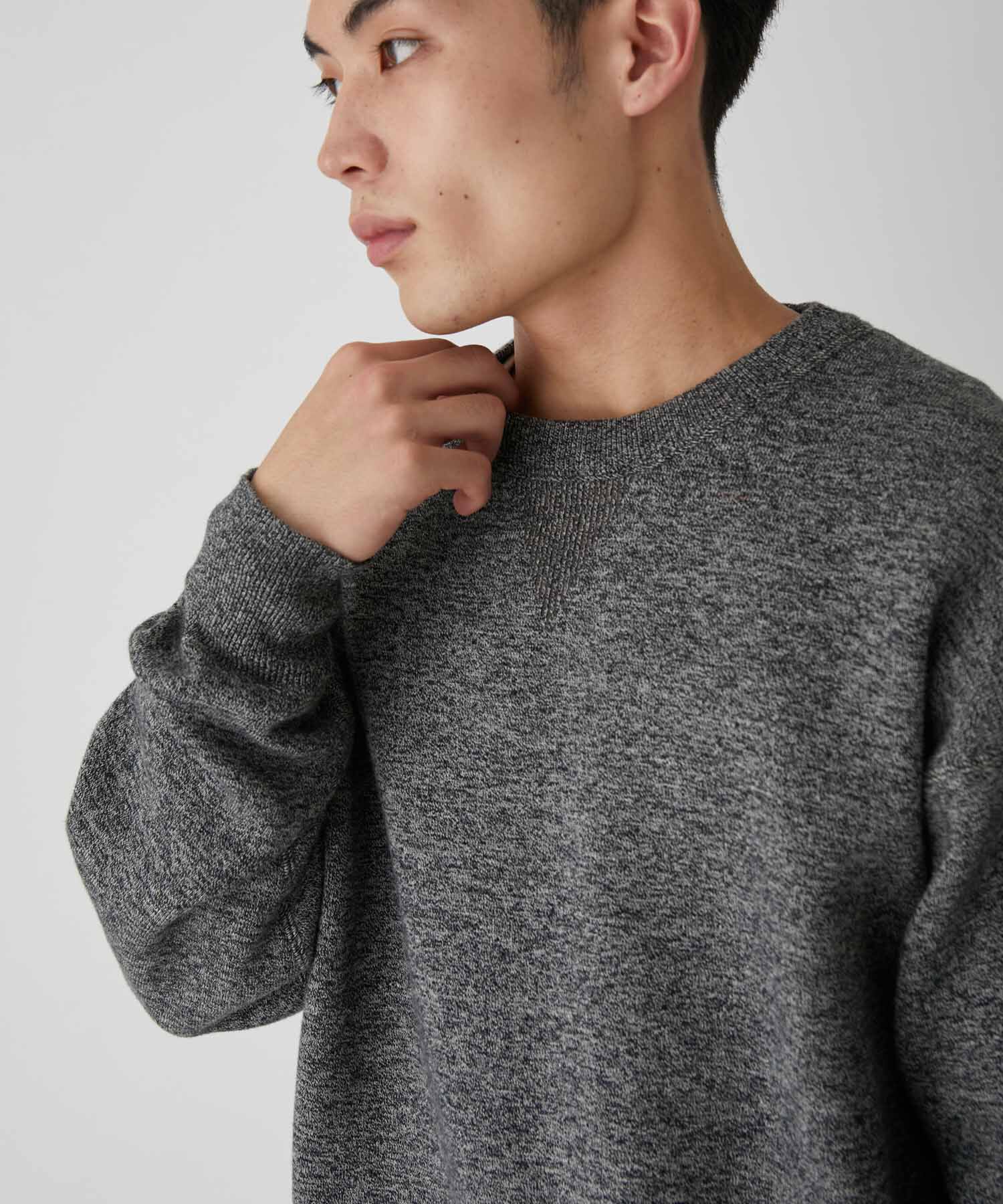 ADAM ET ROPE'「《ドラマ着用》杢スウェット クルーネック ニットプルオーバー/ヘビーウエイト/ユニセックス」|ニット・セーター|