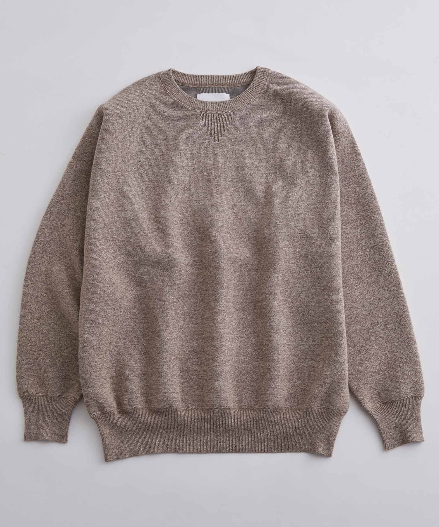 ADAM ET ROPE'「《ドラマ着用》杢スウェット クルーネック ニットプルオーバー/ヘビーウエイト/ユニセックス」|ニット・セーター|