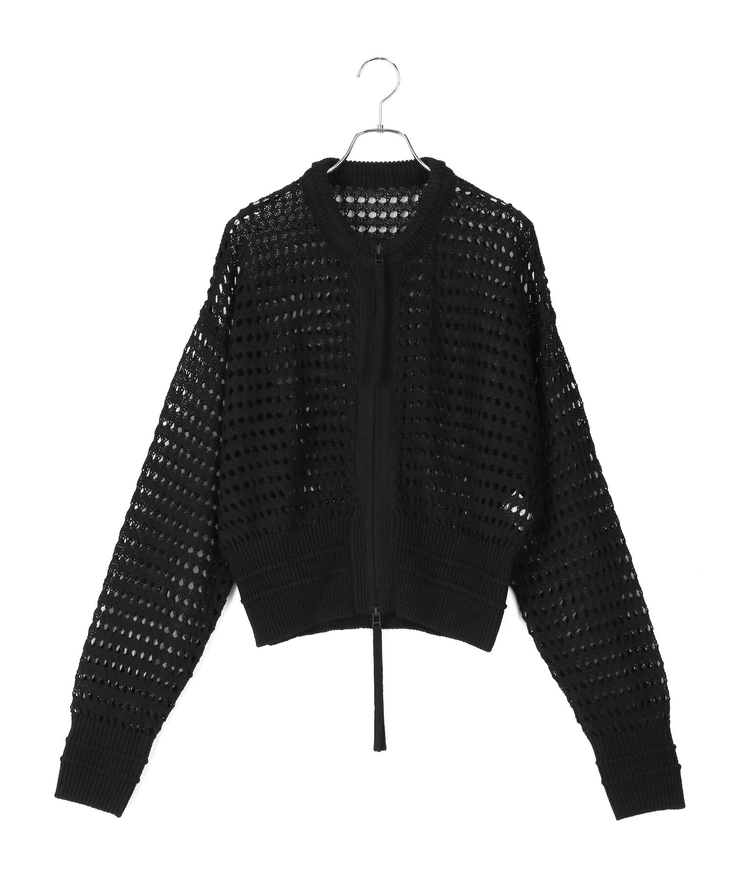 ADAM ET ROPE'「【WEB限定】メッシュニットブルゾン」|カーディガン|