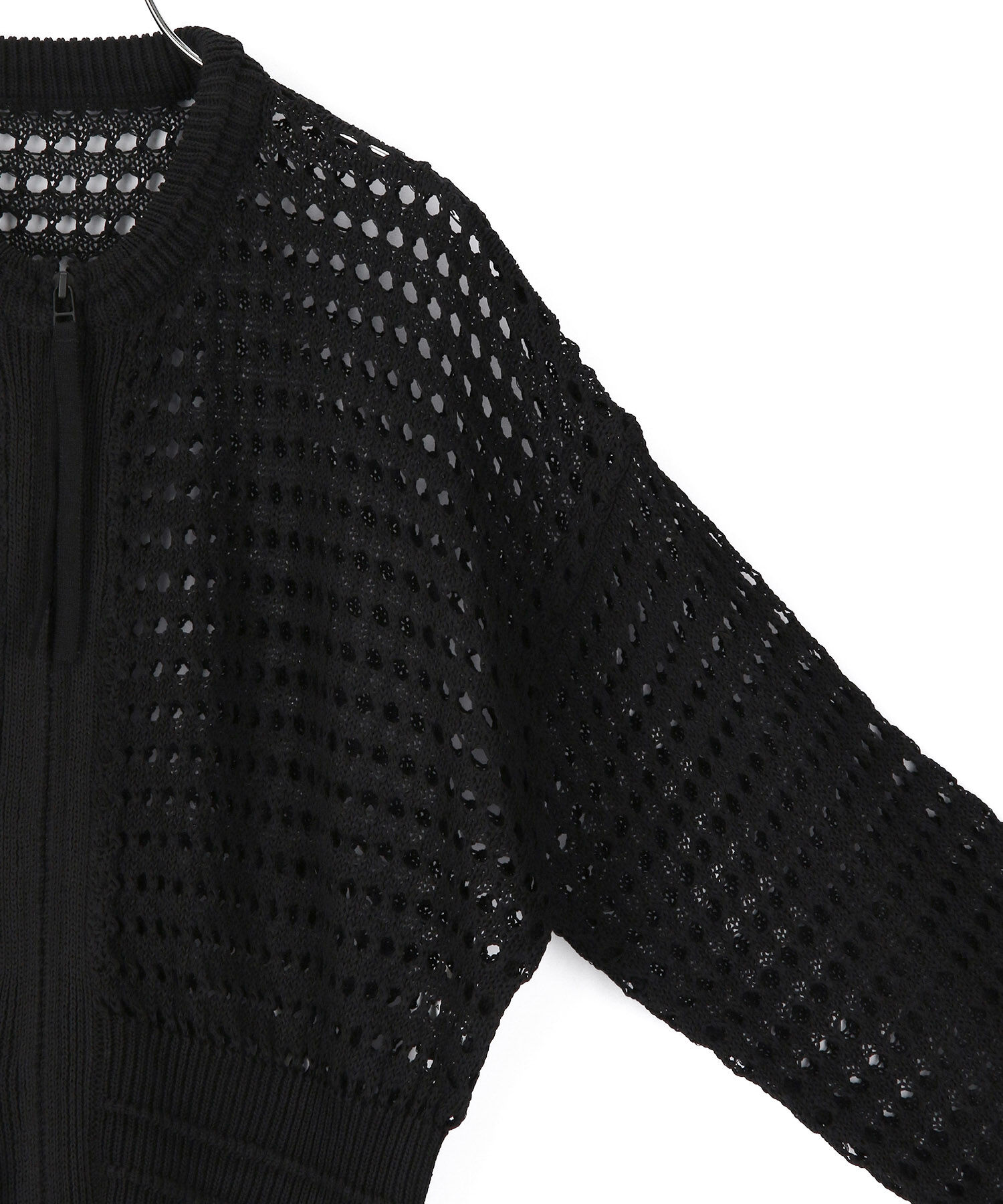 ADAM ET ROPE'「【WEB限定】メッシュニットブルゾン」|カーディガン|