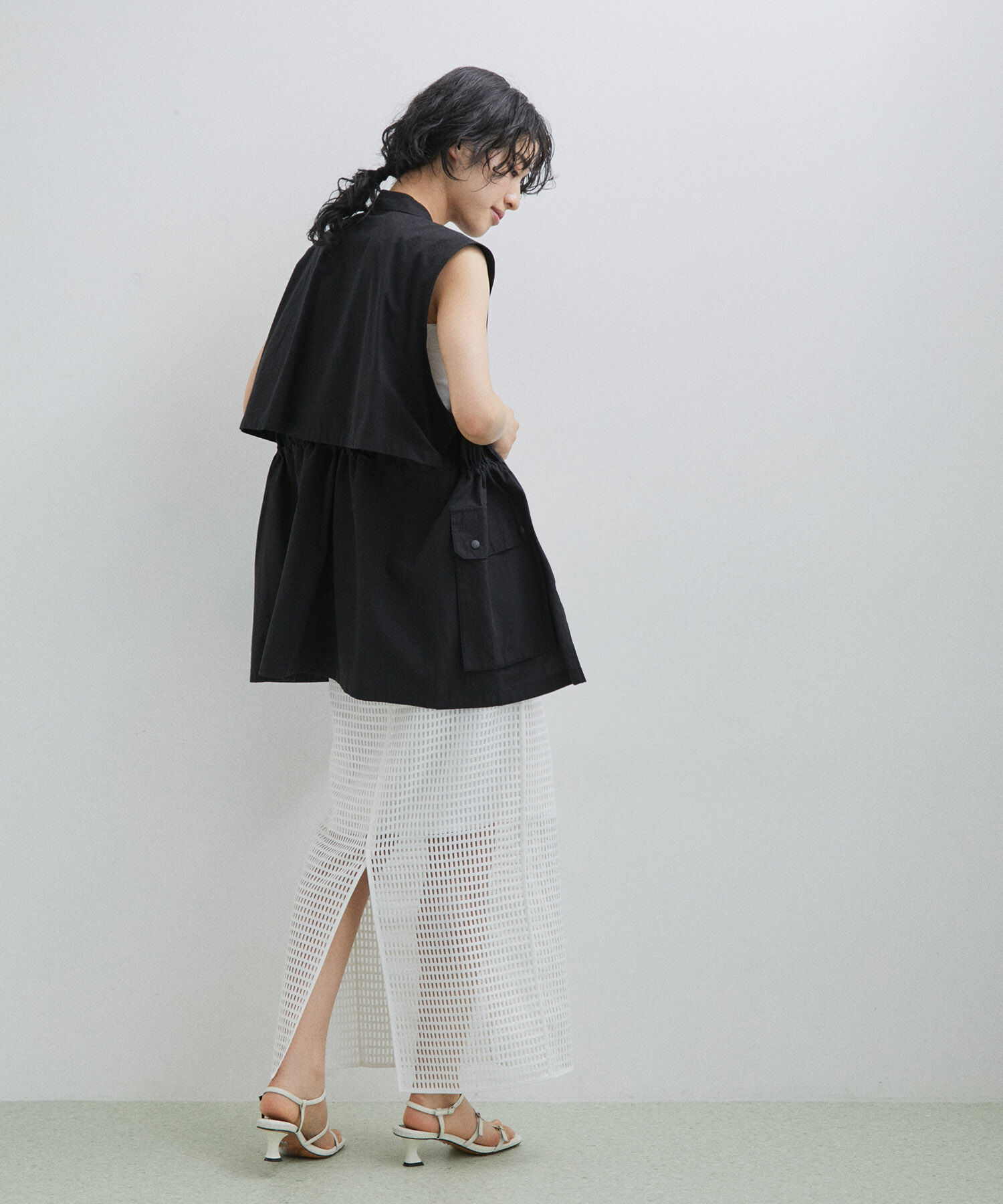 ADAM ET ROPE'「【サステナブル】シャツベスト」|シャツ・ブラウス|