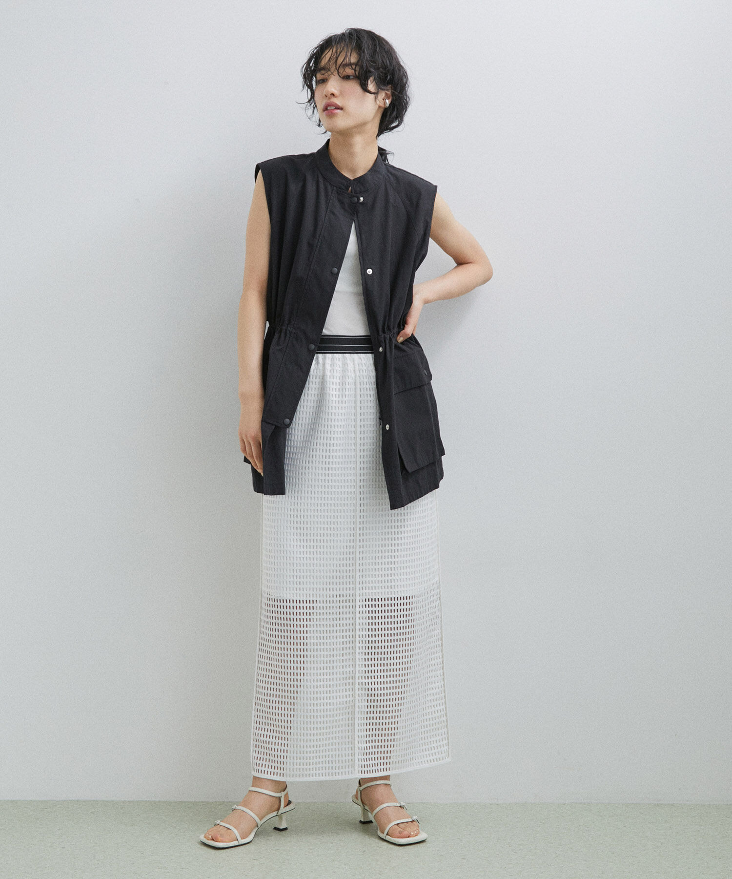 ADAM ET ROPE'「【サステナブル】シャツベスト」|シャツ・ブラウス|