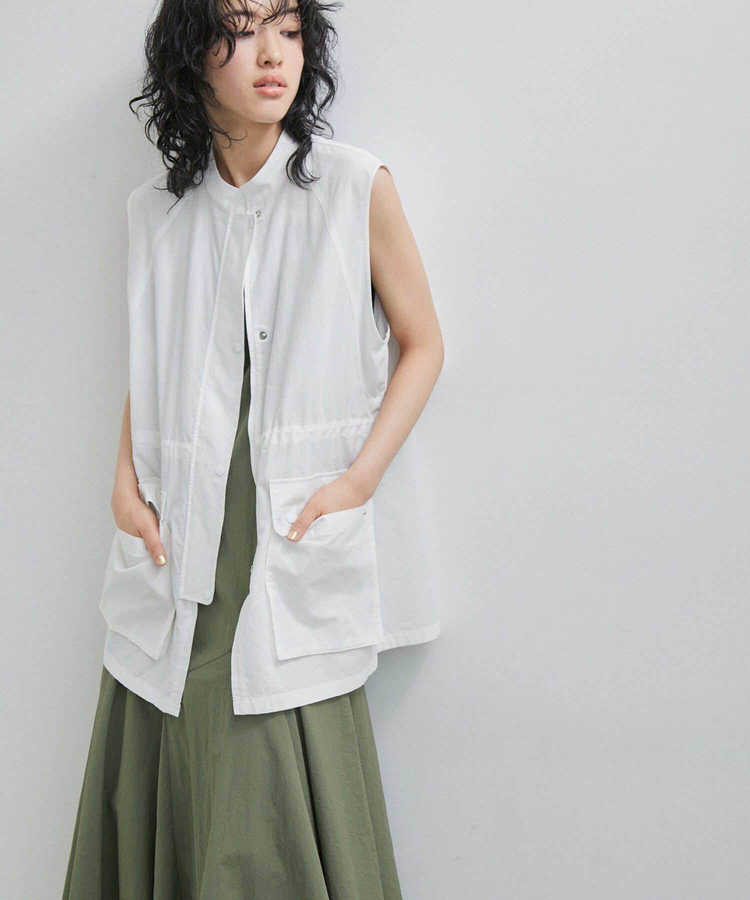 ADAM ET ROPE'「【サステナブル】シャツベスト」|シャツ・ブラウス|ホワイト(10)