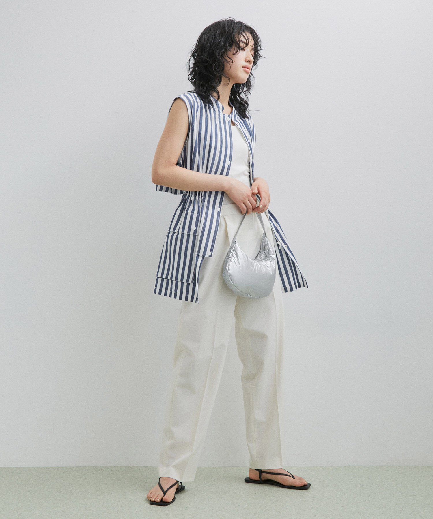 ADAM ET ROPE'「【サステナブル】シャツベスト」|シャツ・ブラウス|