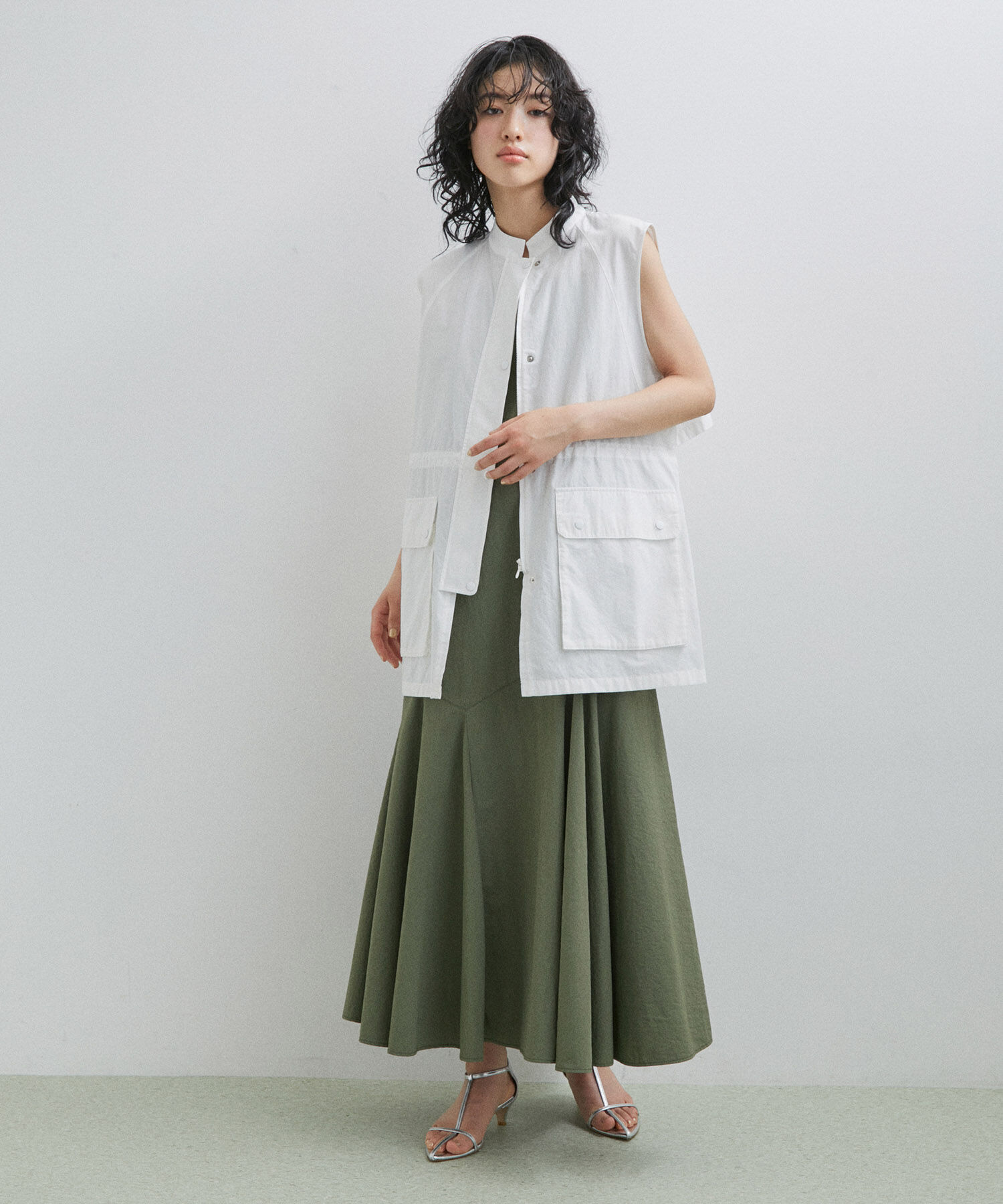 ADAM ET ROPE'「【サステナブル】シャツベスト」|シャツ・ブラウス|