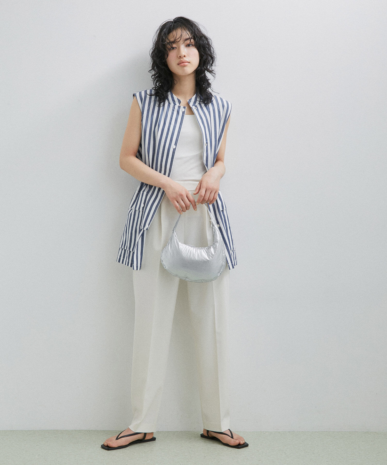 ADAM ET ROPE'「【サステナブル】シャツベスト」|シャツ・ブラウス|