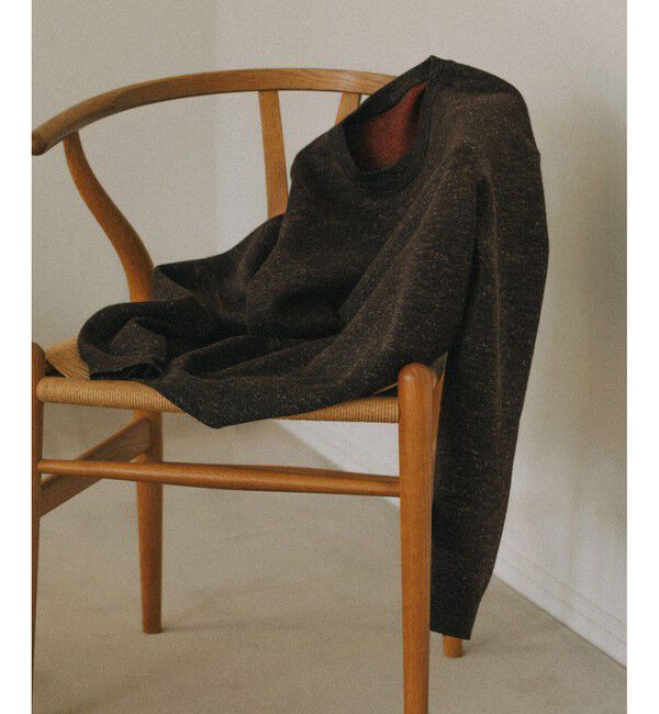 ADAM ET ROPE'「《リバーシブル》リネンミックス ニット プルオーバー / ロングシーズン着用可能 / ユニセックス」|ニット・セーター|