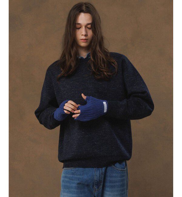 ADAM ET ROPE'「《リバーシブル》リネンミックス ニット プルオーバー / ロングシーズン着用可能 / ユニセックス」|ニット・セーター|