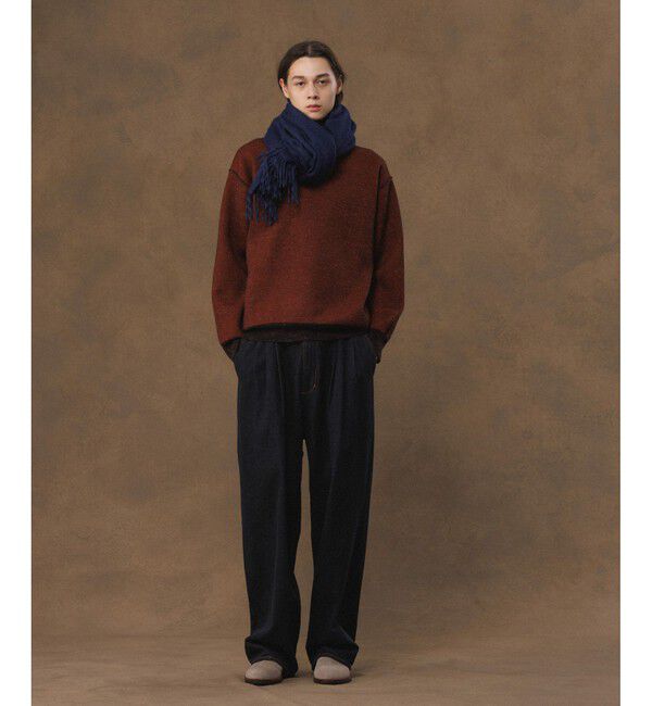 ADAM ET ROPE'「《リバーシブル》リネンミックス ニット プルオーバー / ロングシーズン着用可能 / ユニセックス」|ニット・セーター|