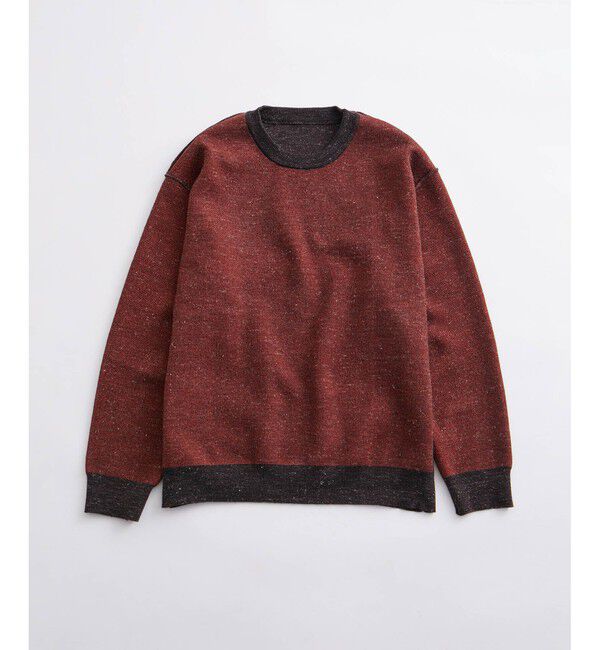 ADAM ET ROPE'「《リバーシブル》リネンミックス ニット プルオーバー / ロングシーズン着用可能 / ユニセックス」|ニット・セーター|