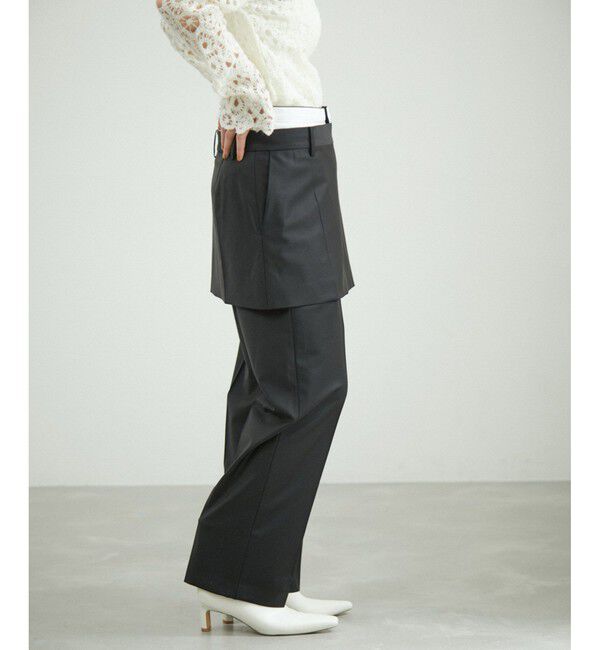 ADAM ET ROPE'「ミニスカートレイヤードスラックス」|スラックス|