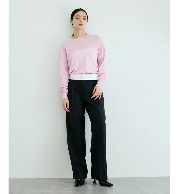 ADAM ET ROPE'「ミニスカートレイヤードスラックス」|スラックス|