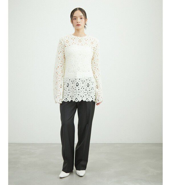 ADAM ET ROPE'「ミニスカートレイヤードスラックス」|スラックス|