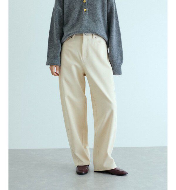 ADAM ET ROPE'「ハイストレッチカルゼパンツ」|チノ|