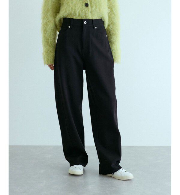 ADAM ET ROPE'「ハイストレッチカルゼパンツ」|チノ|