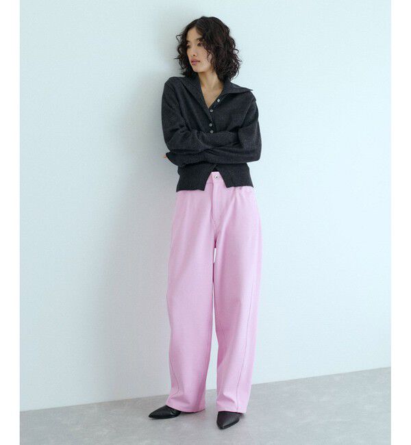 ADAM ET ROPE'「ハイストレッチカルゼパンツ」|チノ|