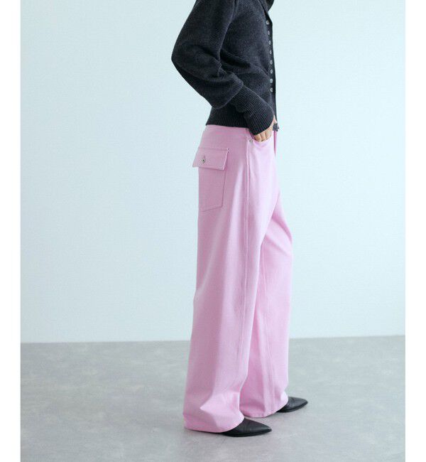 ADAM ET ROPE'「ハイストレッチカルゼパンツ」|チノ|