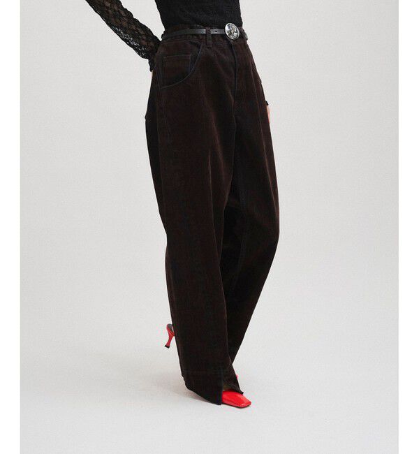 ADAM ET ROPE'「【サステナブル】ルーズフィットアジャストデニム」|デニム|