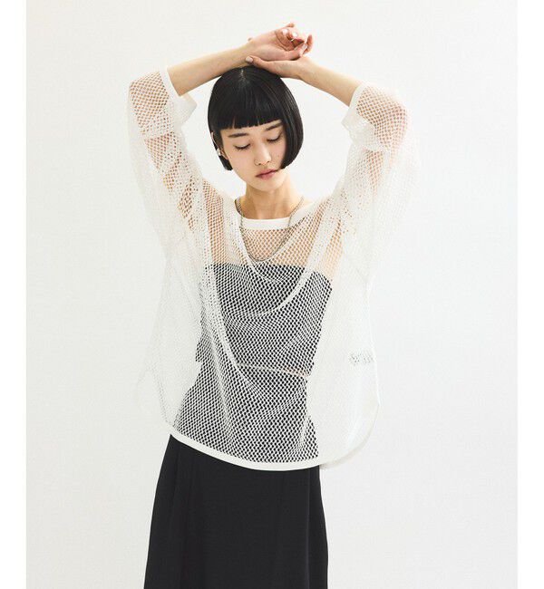 ADAM ET ROPE'「メッシュロンT」|Tシャツ・カットソー|ホワイト(10)