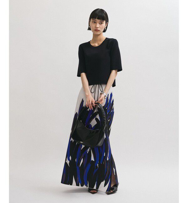 ADAM ET ROPE'「【サステナブル】クールタッチニットTシャツ」|Tシャツ・カットソー|