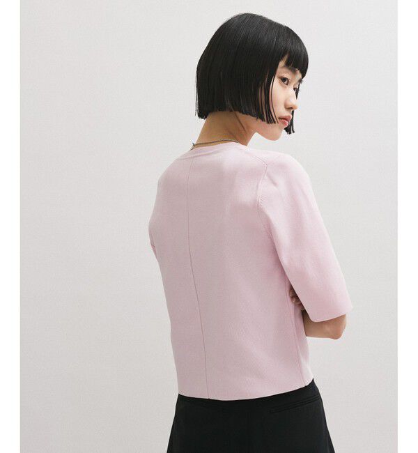 ADAM ET ROPE'「【サステナブル】クールタッチニットTシャツ」|Tシャツ・カットソー|