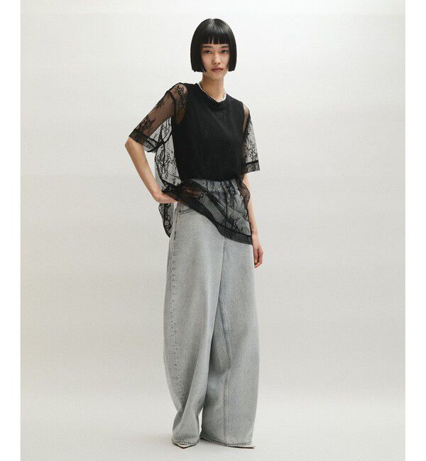 ADAM ET ROPE'「レースTEE」|Tシャツ・カットソー|