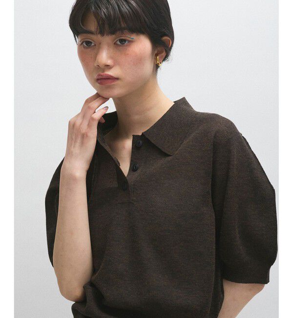 ADAM ET ROPE'「ラミーニットポロシャツ」|ポロシャツ|ネイビー系(41)