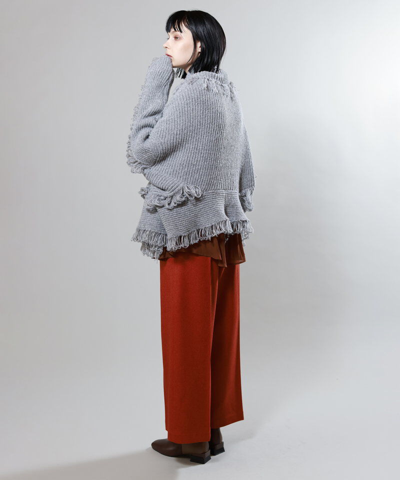  「2WAYフリンジニットカーディガン」|ニット・セーター|