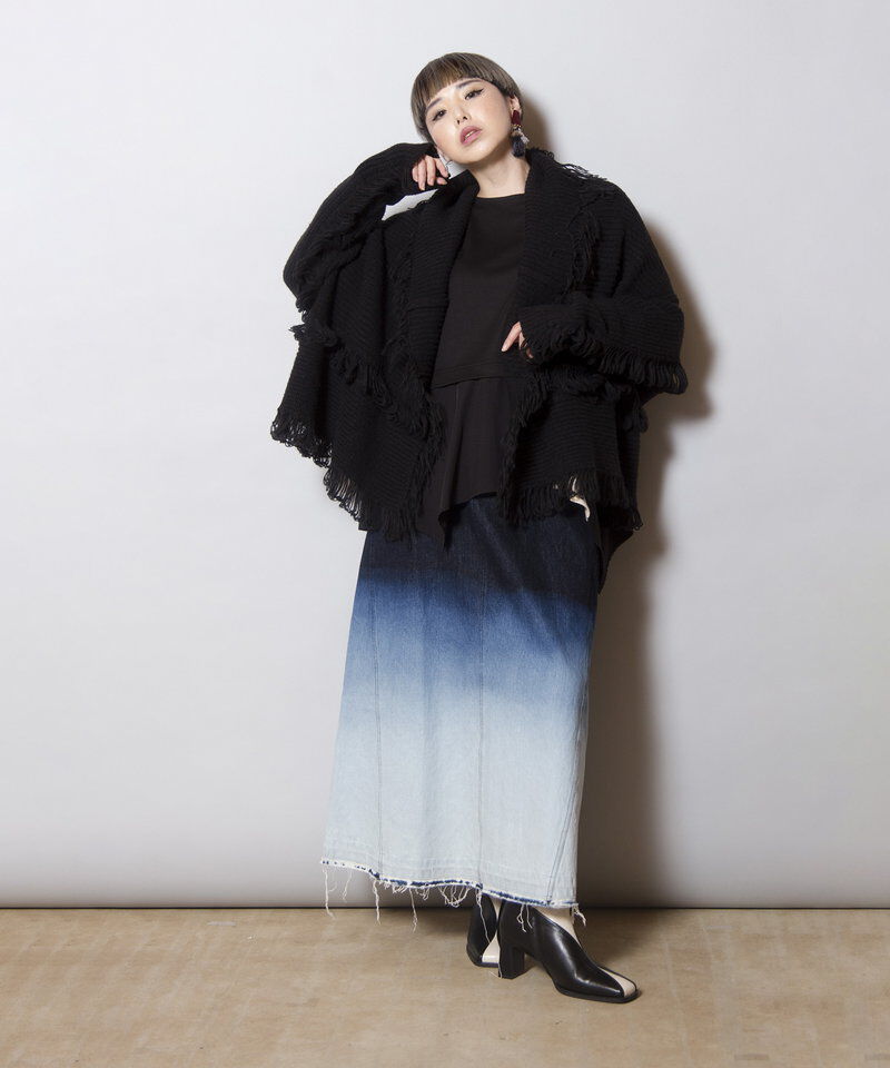  「2WAYフリンジニットカーディガン」|ニット・セーター|