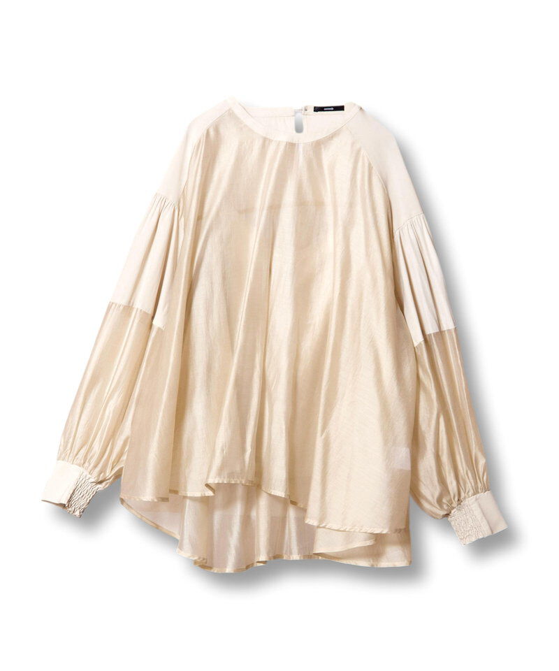  「インナー付切替シアーブラウス」|シャツ・ブラウス|