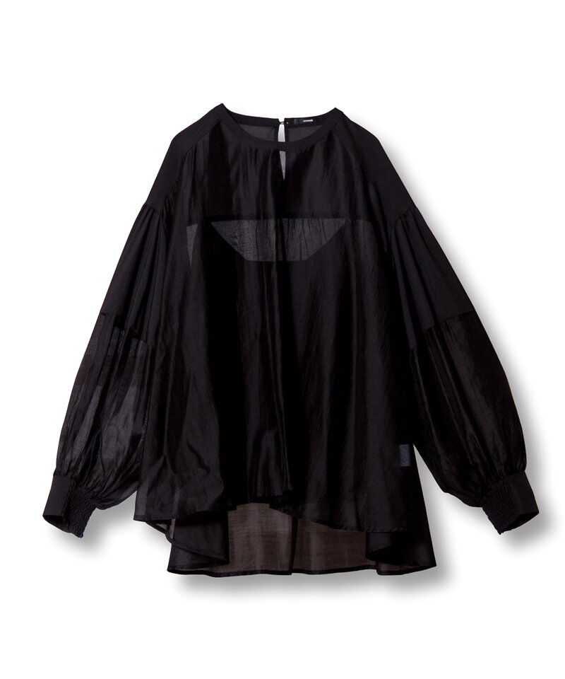  「インナー付切替シアーブラウス」|シャツ・ブラウス|