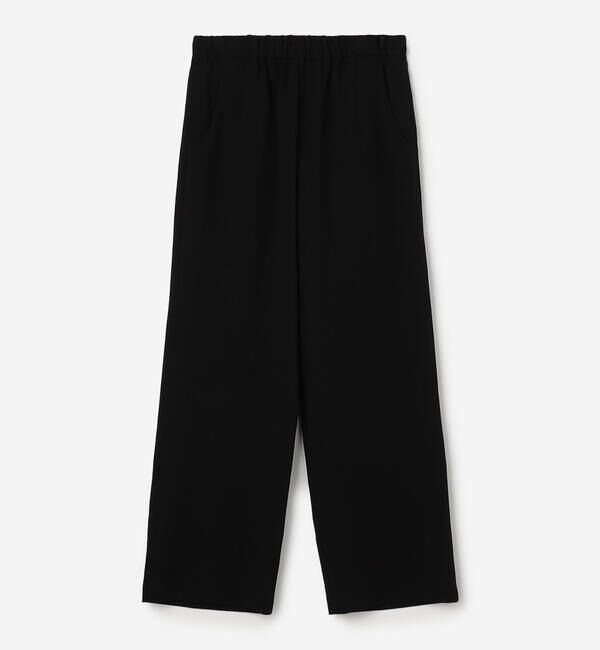 Morris & Sons「MORRIS & SONS | ポリエステルダブルクロス ワイドイージーパンツ WOMEN」|チノ|BLACK