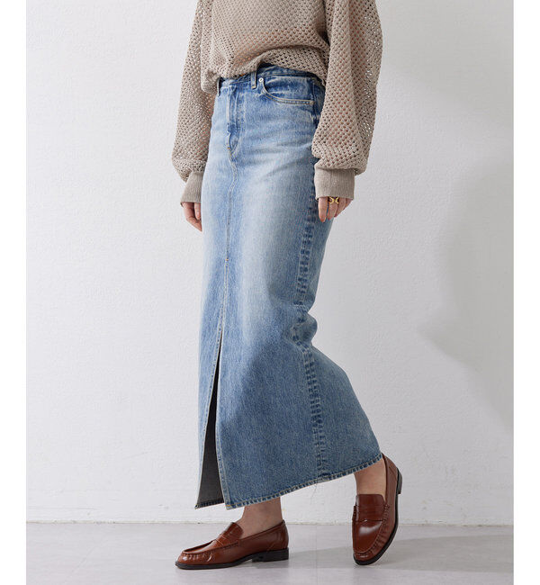  「デニムスリットスカート」|スカート|