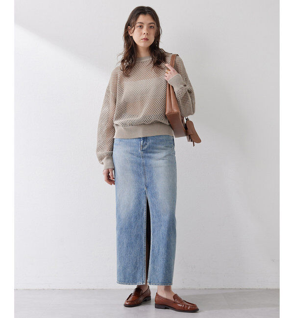  「デニムスリットスカート」|スカート|