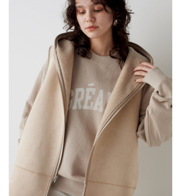 THE PAUSE「【THE PAUSE】ボアフードロングジレ」|ベスト・ジレ|