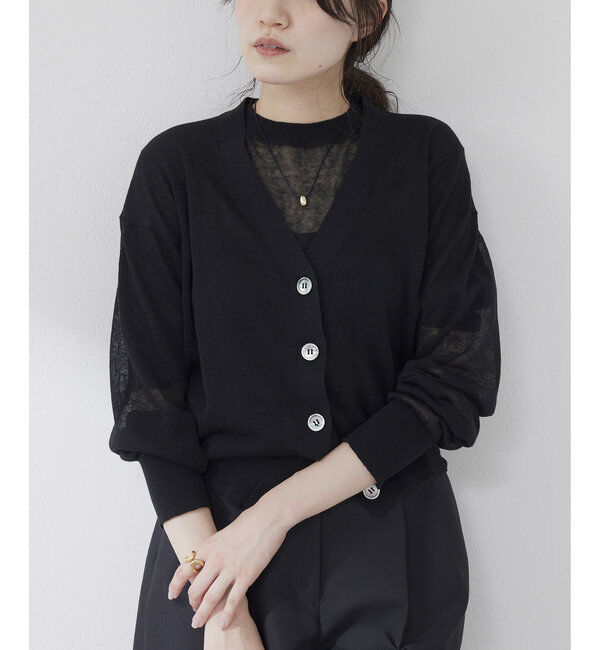  「シアーリネンカーディガン」|ニット・セーター|