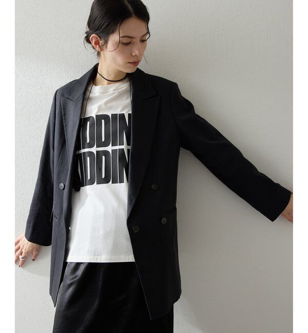 THE PAUSE「【THE PAUSE】コットンリネンダブルジャケット」|テーラードジャケット|