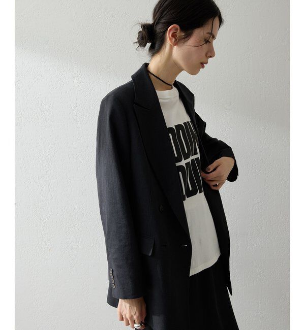 THE PAUSE「【THE PAUSE】コットンリネンダブルジャケット」|テーラードジャケット|