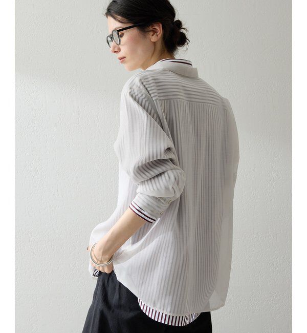 THE PAUSE「【THE PAUSE】シアーオーガンジーシャツ」|シャツ・ブラウス|