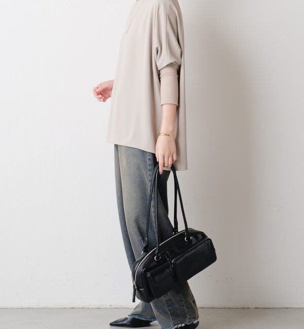  「ジャージ袖リブブラウス」|シャツ・ブラウス|