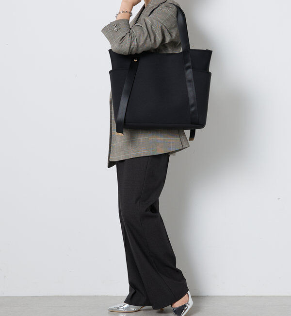  「《新色登場》【PC収納/A4対応/軽量】ウェットダブルポケットトートバッグ」|トートバッグ|